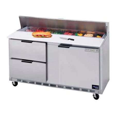 Beverage-Air Food Prep Tables SPED60 Elite Series Cutting Top w/ Drawers, 60"W - SPED60HC-16C-2